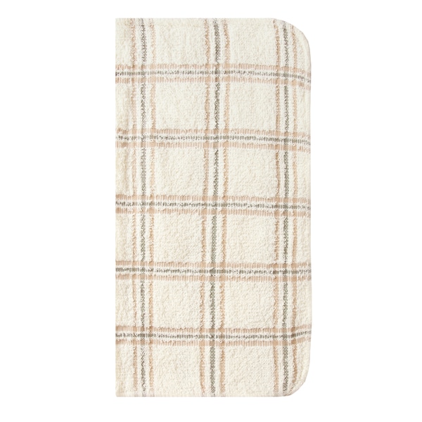Ritz Concepts Dish Cloth 100% Cotton Terry Check Natural/Taupe/Pewter, PK12 20400 - main